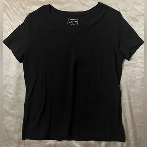 Size Petite Medium Studio Works The Studio Tee High V Neck Black T Shirt